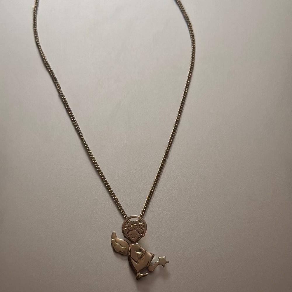 Avon Playful Angel Pendant Necklace